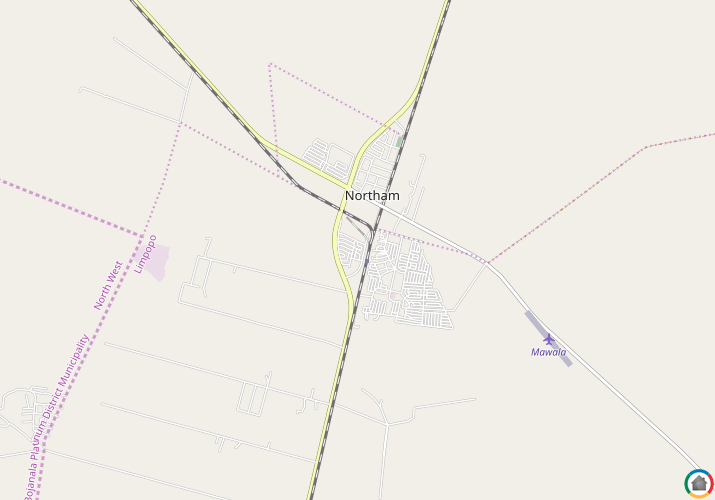 Map location of Northam
